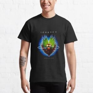 Men's Journey Evolution Black Pre-Shrunk Cotton Graphic T-Shirt - Size M - NWT